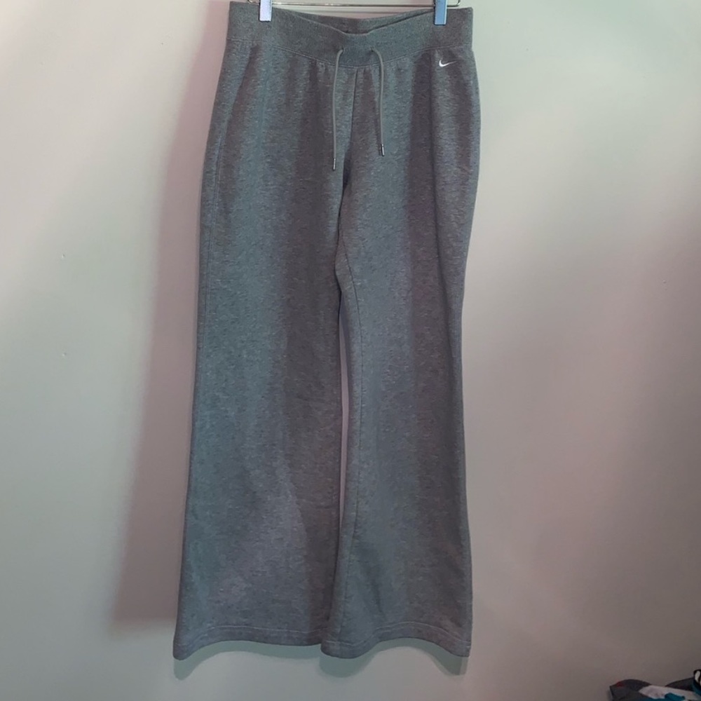 grey nike flare sweatpants